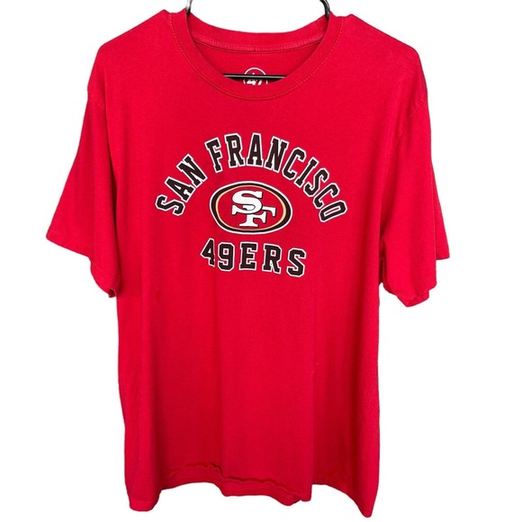 47 San Francisco 49ers Shirt Adult Extra Large XL Red NFL Football Short Sleeve - Picture 1 of 9